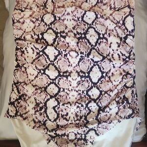 Calvin Klein Pink and Black Patterned Pencil Skirt